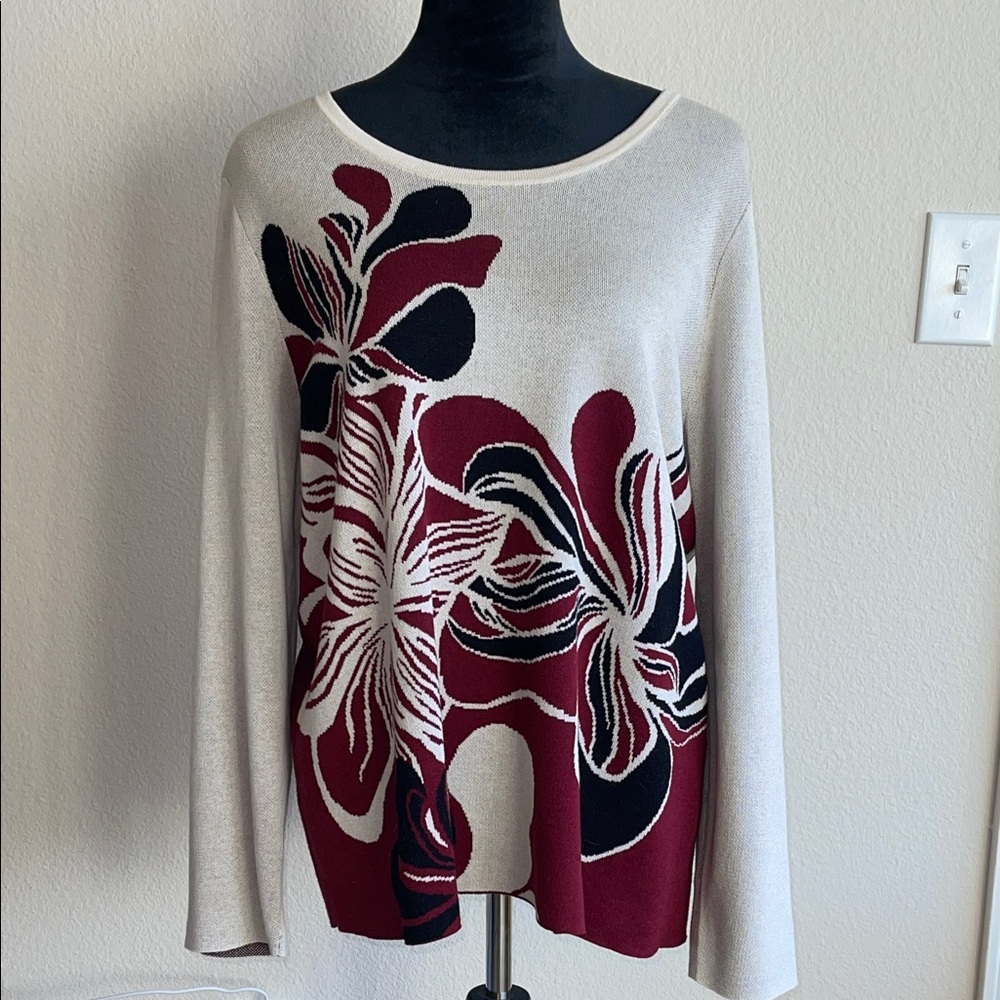 Floral Patterned Sweater
